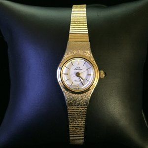 Jules Jurgensen~Ladies Gold Tone Quartz Watch